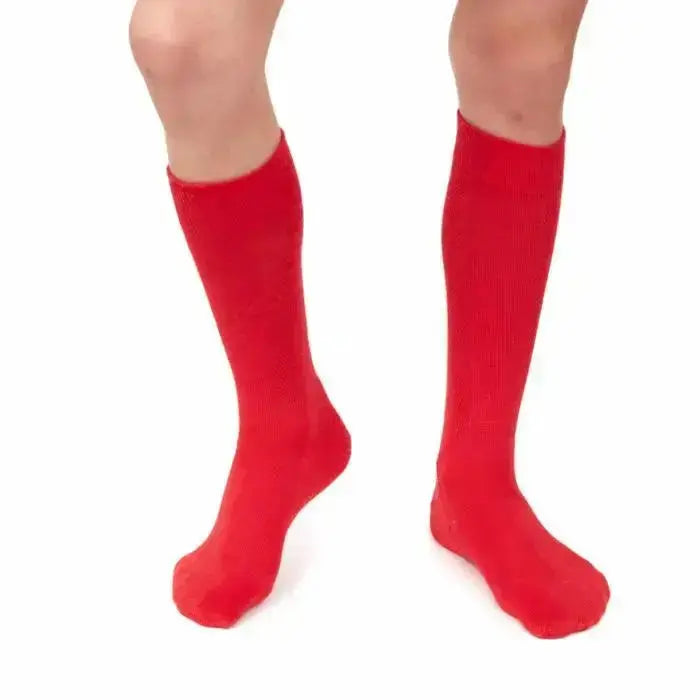 Plus12 - Chaussettes barefoot longues - Laine mérinos - Rouge