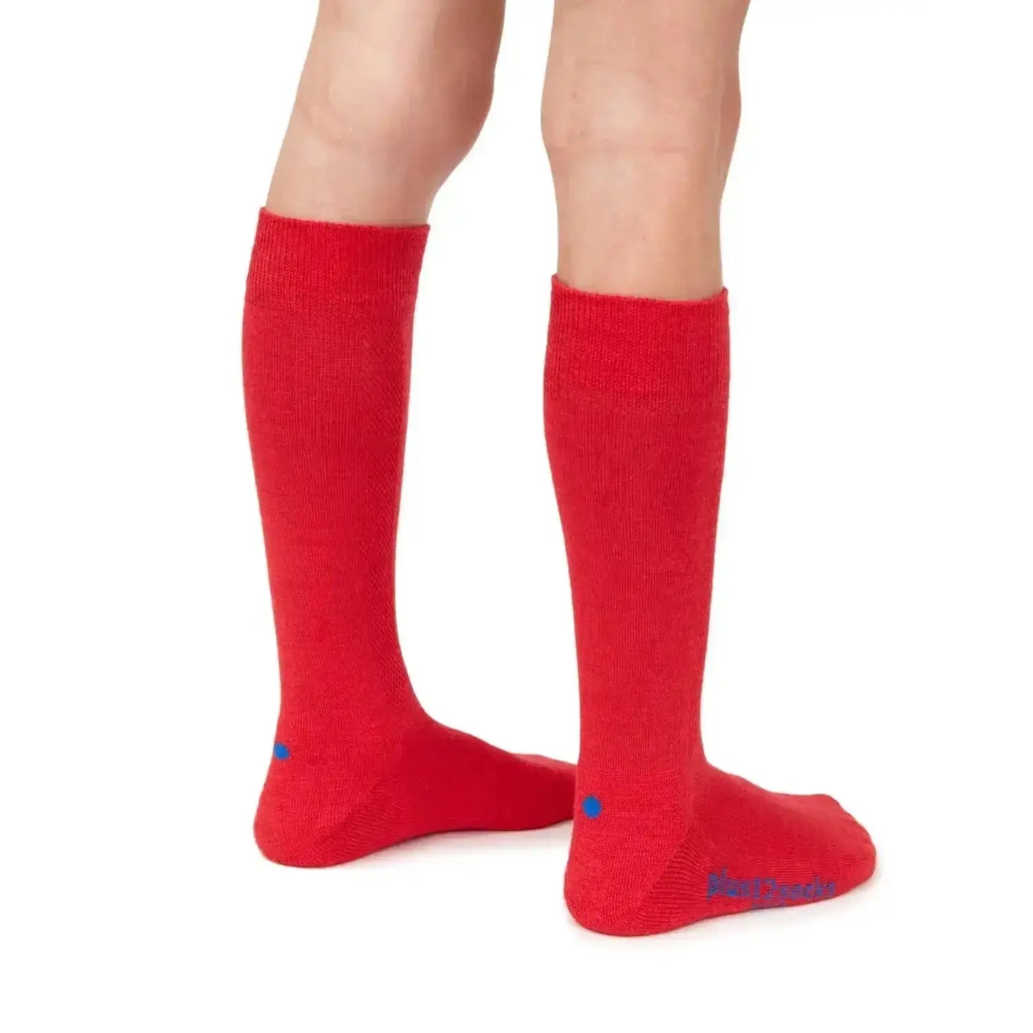 Plus12 - Chaussettes barefoot longues - Laine mérinos - Rouge
