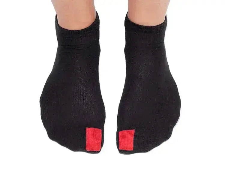 Plus12 - Baskets en coton noir - Chaussettes respectueuses mi-hautes