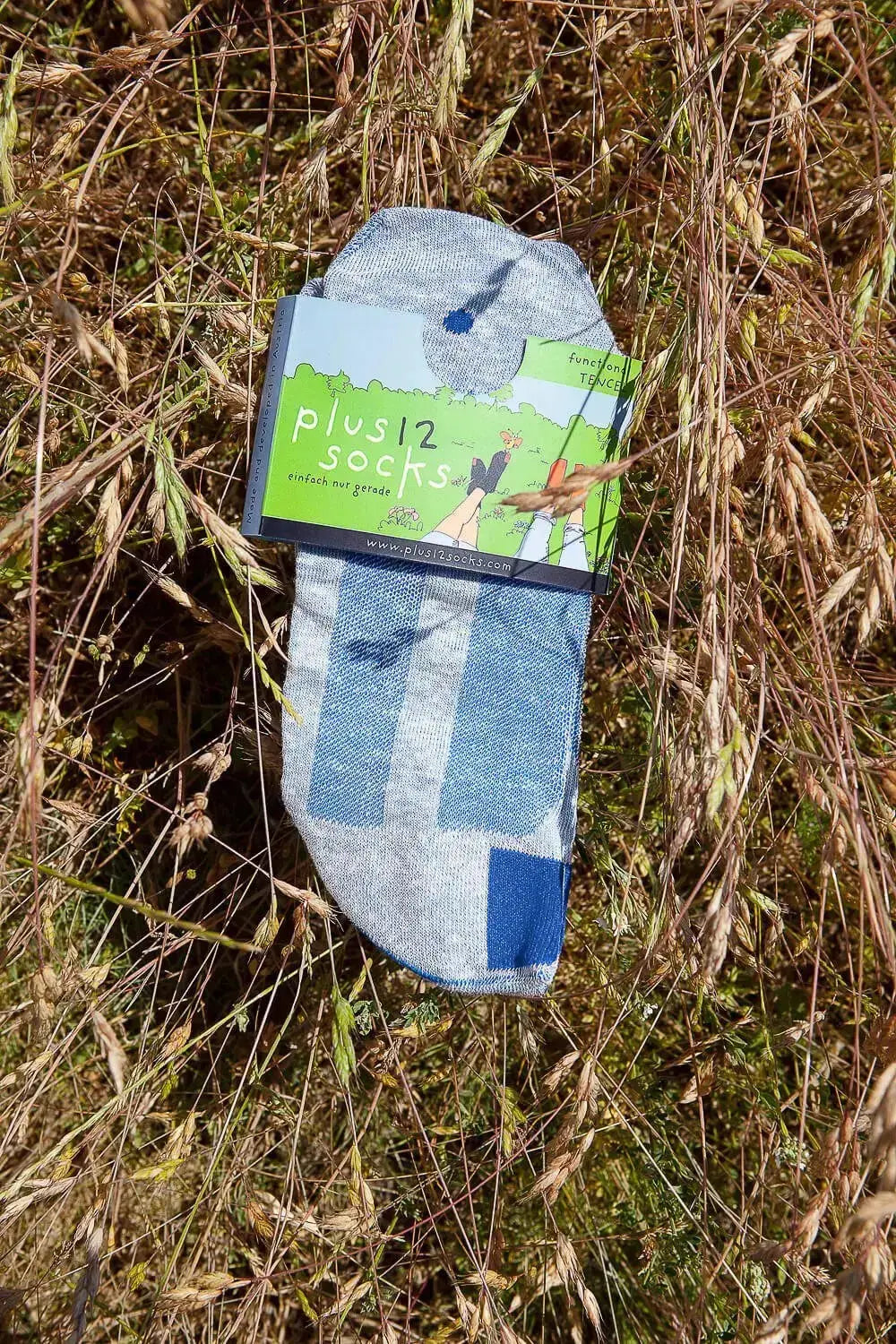 Plus12 - Sneaker Tencel y Lino Azul - Calcetines respetuosos tobilleros
