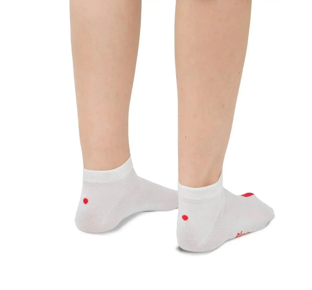 Plus12 - Zapatillas White Cotton - Calcetines respetuosos tobilleros