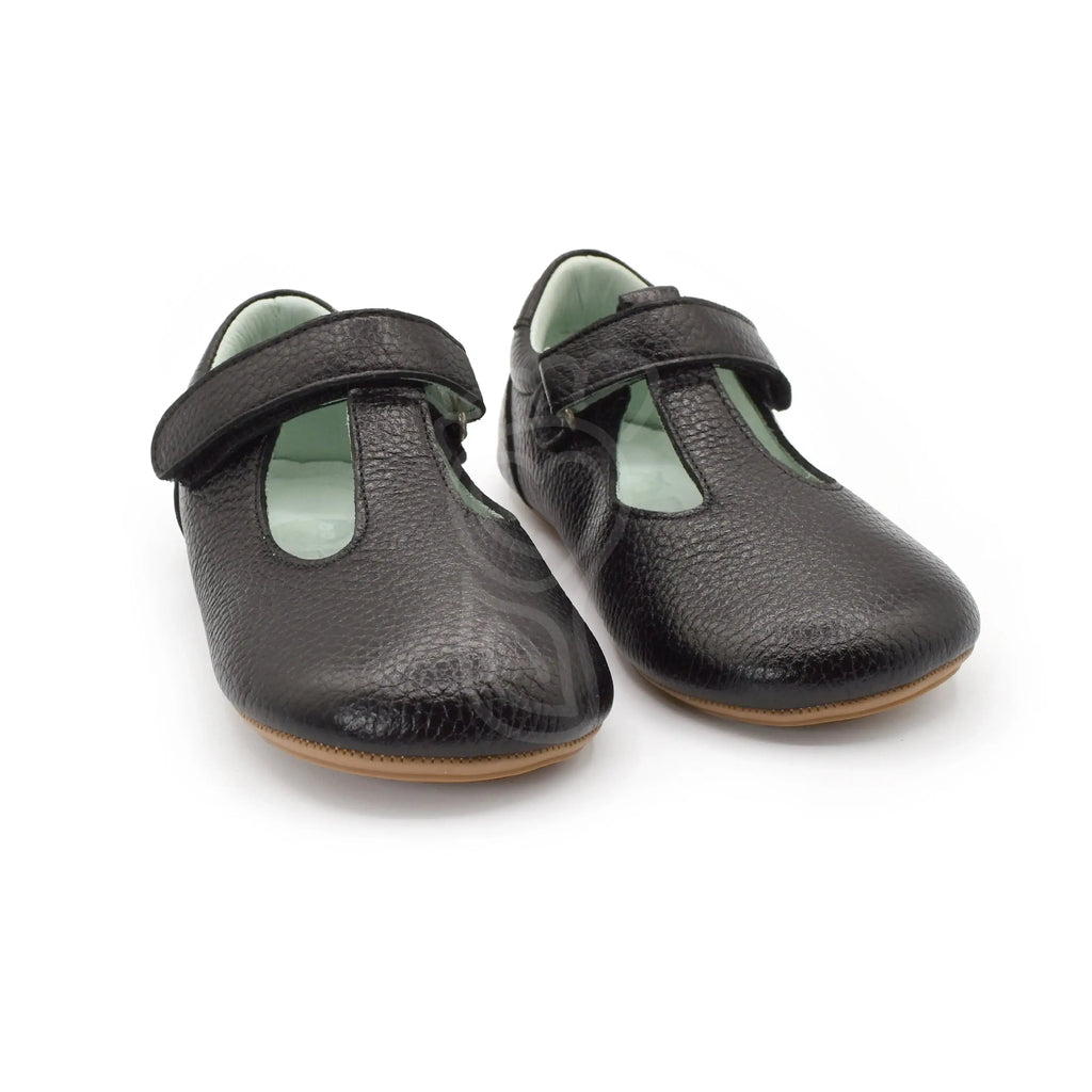 Poco Nido - Chaussures Mighty Black - T Bar - Merceditas barefoot pour écoliers