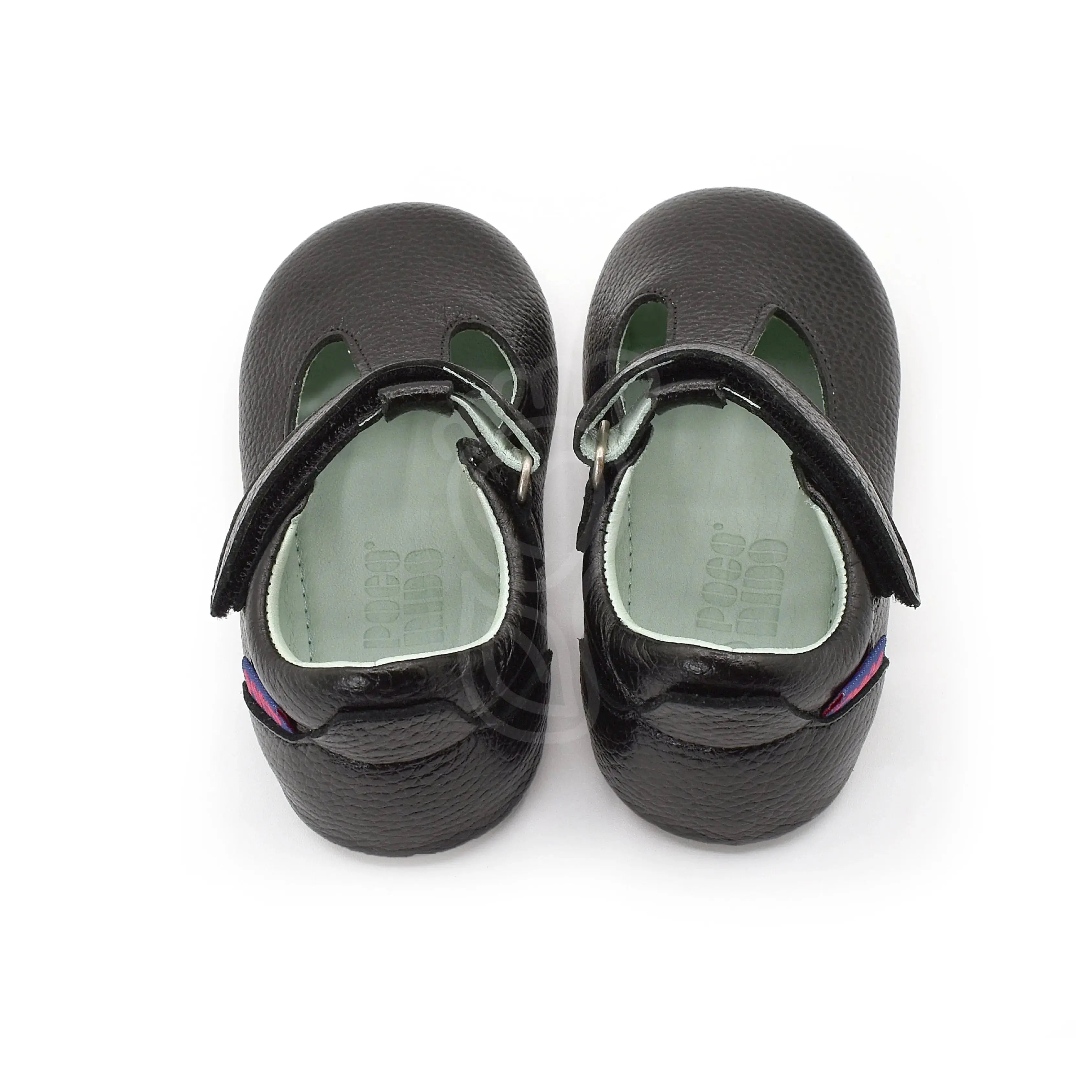 Poco Nido - Mighty Shoes Black - T Bar - Babies chaussures d'école barefoot