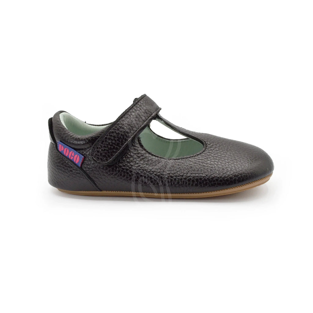 Poco Nido - Chaussures Mighty Black - T Bar - Merceditas barefoot pour écoliers