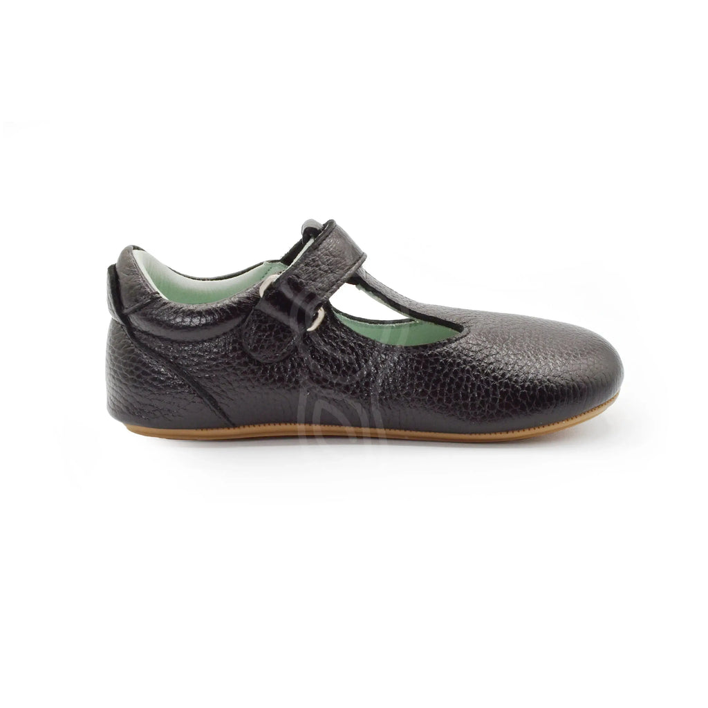 Poco Nido - Chaussures Mighty Black - T Bar - Merceditas barefoot pour écoliers