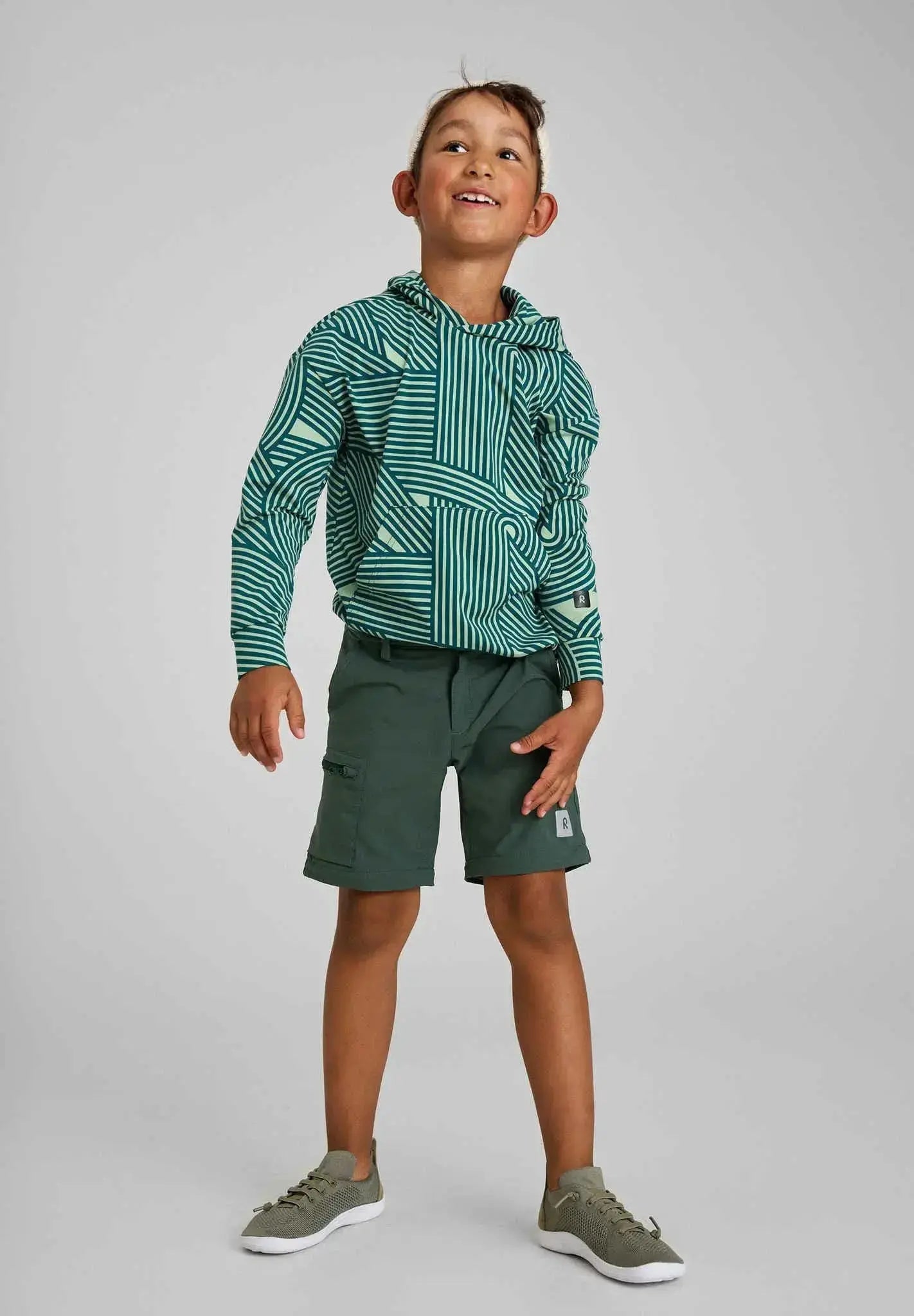 Reima - Astelu Greyish Green - Zapatillas barefoot ligeras infantiles verde