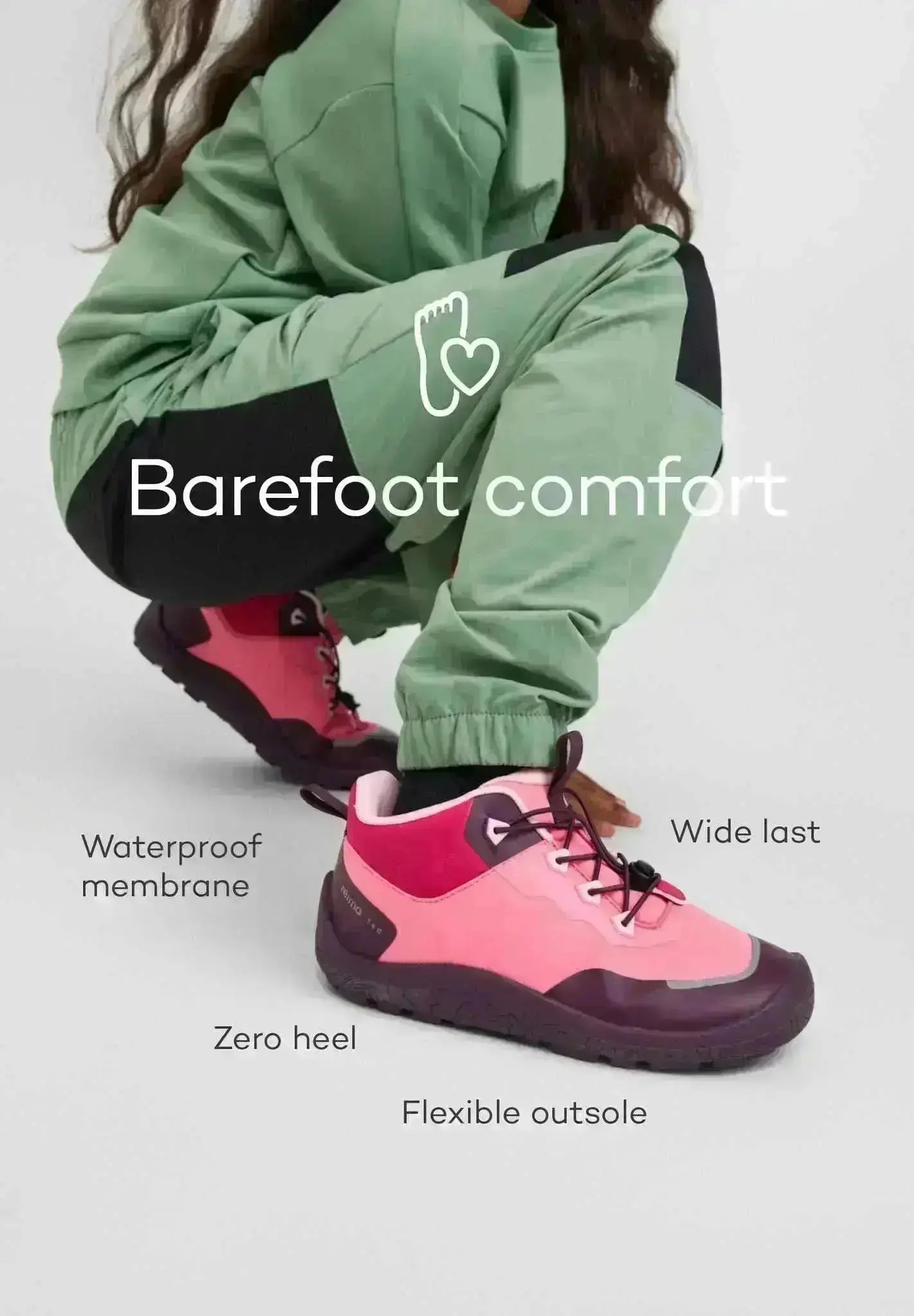 Reima - Sankari Noir - bottines barefoot de randonnée