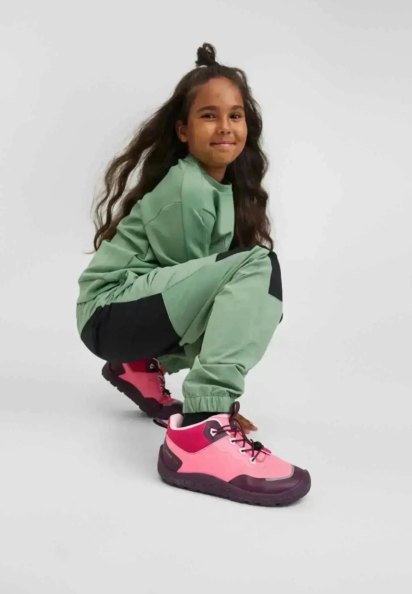 Reima - Sankari Soft Coral - botines de senderismo barefoot infantiles rosas