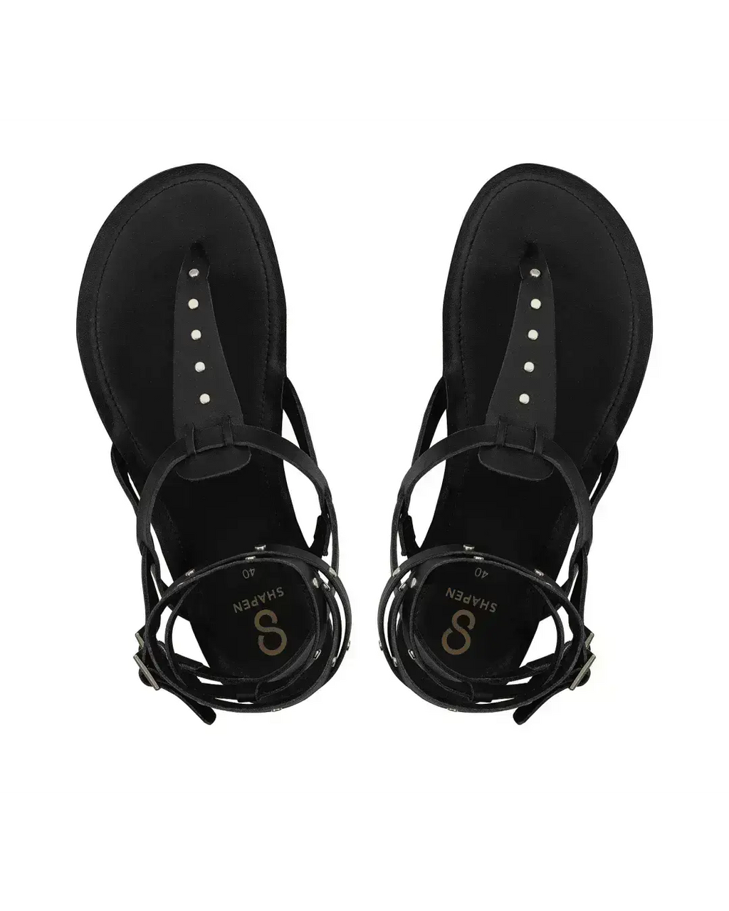 Shapen - Caliope Black - Sandalias barefoot negras para mujer