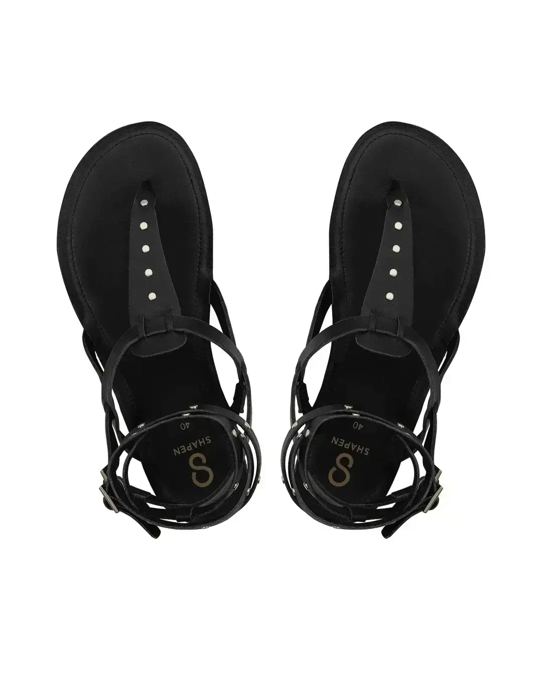 Shapen - Caliope Black - Sandalias barefoot negras para mujer