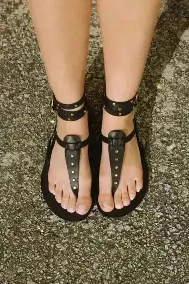 Shapen - Caliope Black - Sandalias barefoot negras para mujer