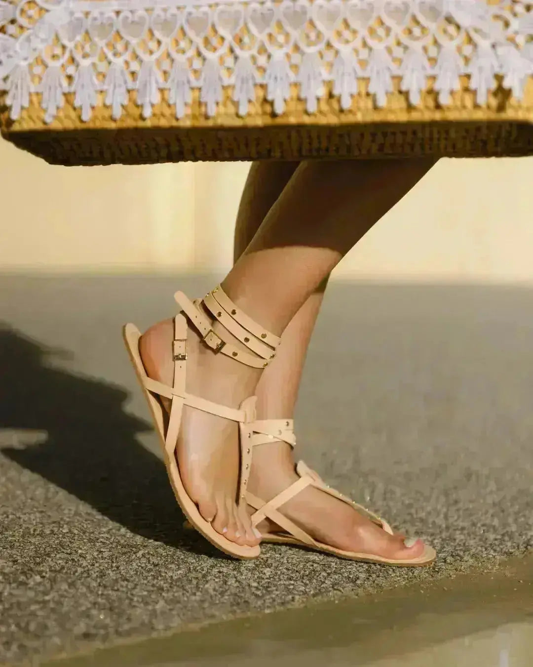 Shapen - Caliope Natural - Sandalias barefoot nude para mujer