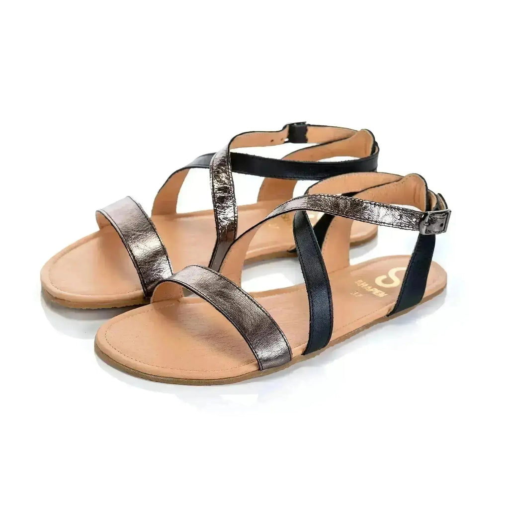 Shapen - Calla Black - Sandalias barefoot negras para mujer
