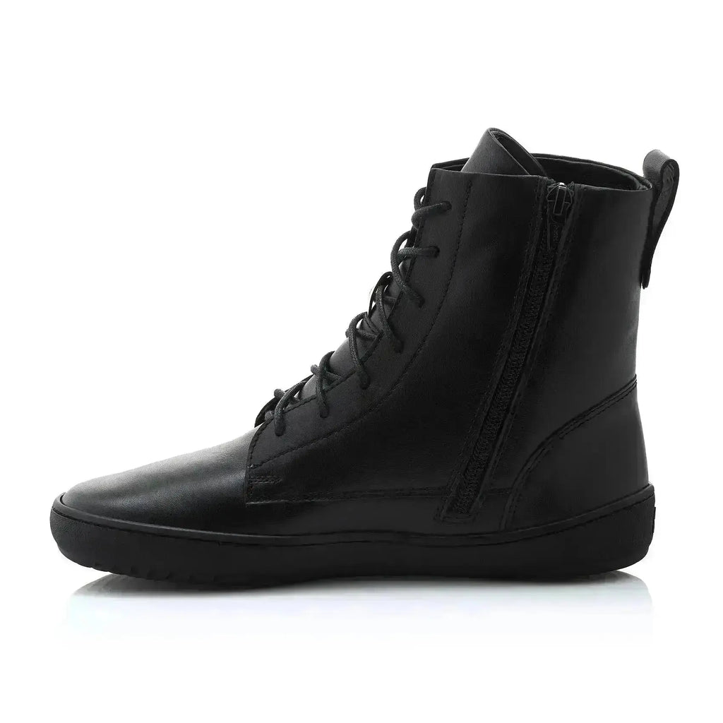 Shapen - Cozy 2.0 Black Smooth Leather - Botas barefoot de invierno