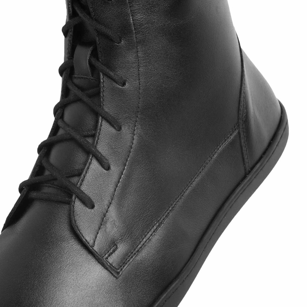 Shapen - Cozy 2.0 Black Smooth Leather - Botas barefoot de invierno