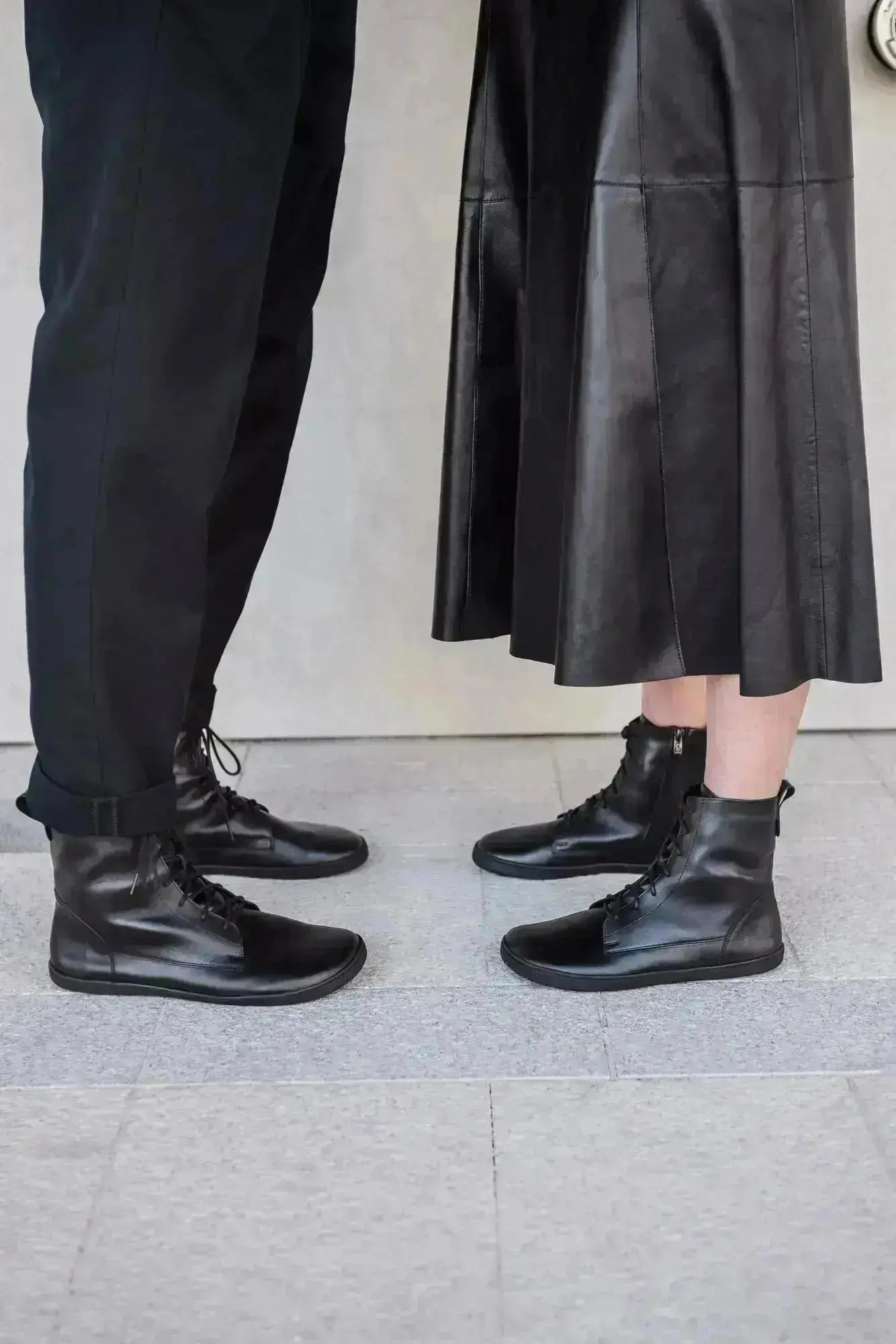 Shapen - Cozy 2.0 Black Smooth Leather - Botas barefoot de invierno