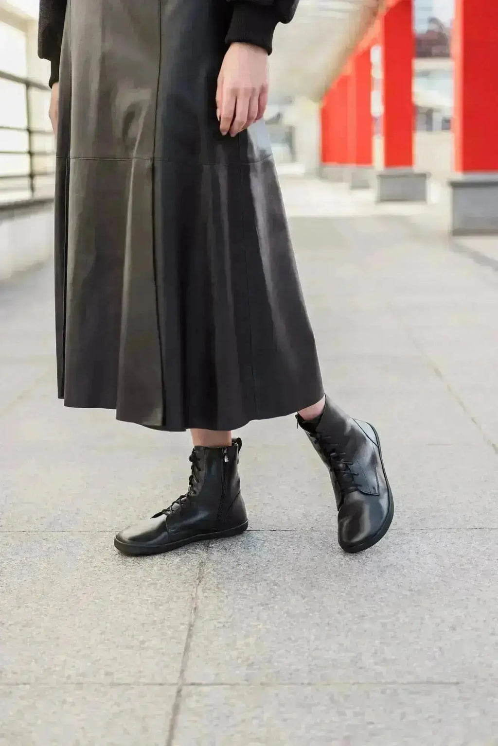 Shapen - Cozy 2.0 Black Smooth Leather - Botas barefoot de invierno
