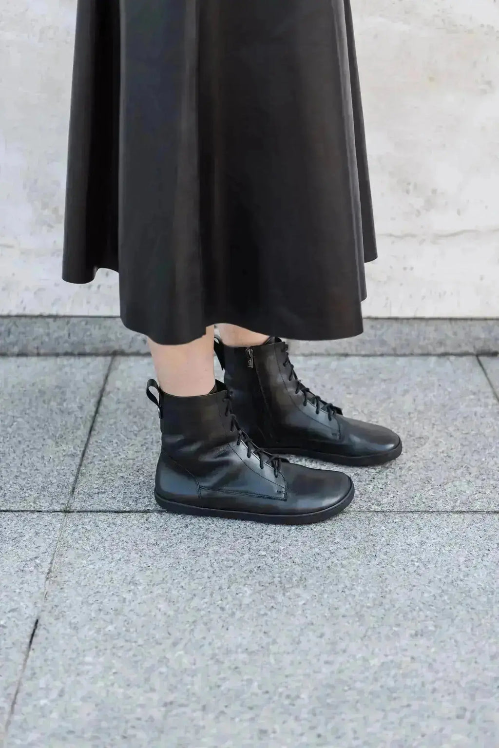 Shapen - Cozy 2.0 Black Smooth Leather - Botas barefoot de invierno