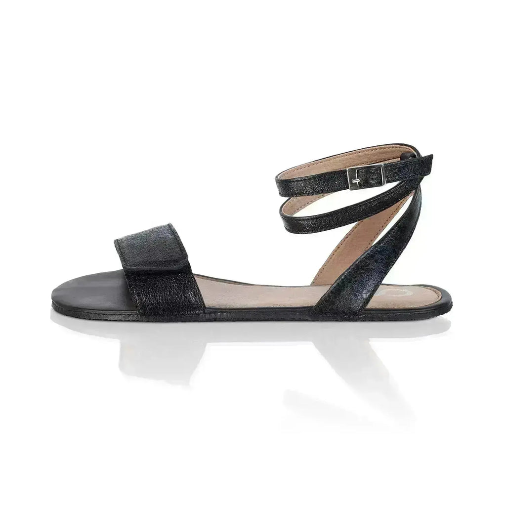 Shapen - Daisy 2.0 Black Crackle - Sandalias barefoot negras para mujer
