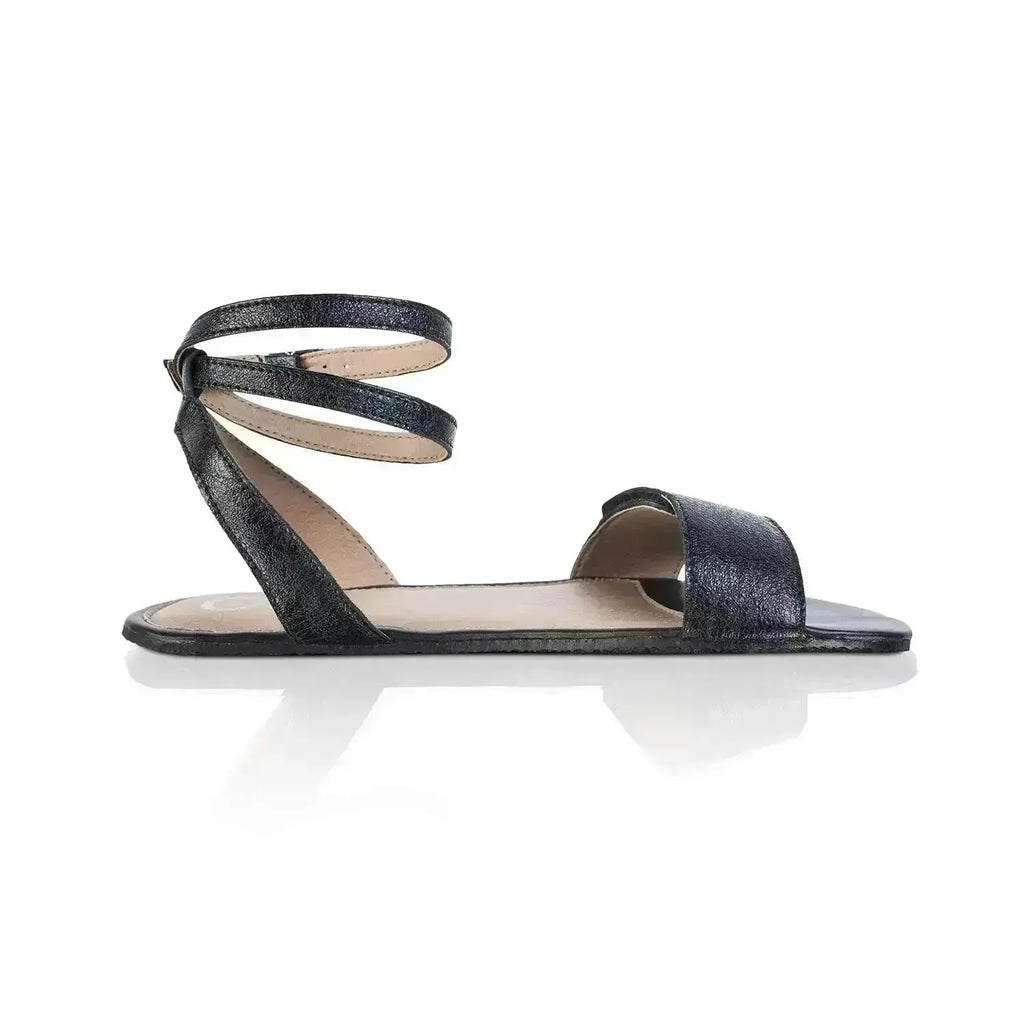 Shapen - Daisy 2.0 Black Crackle - Sandalias barefoot negras para mujer