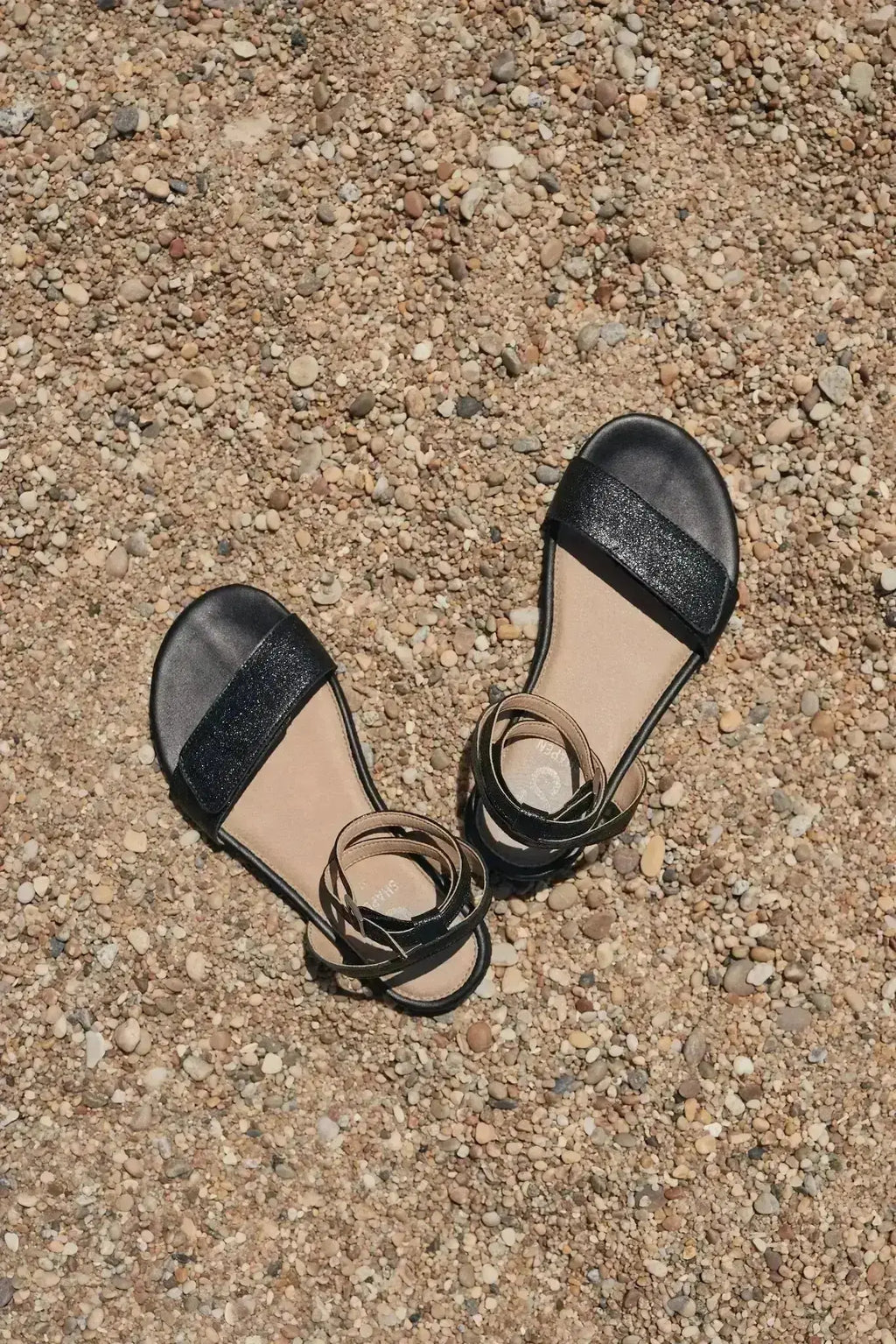 Shapen - Daisy 2.0 Black Crackle - Sandalias barefoot negras para mujer