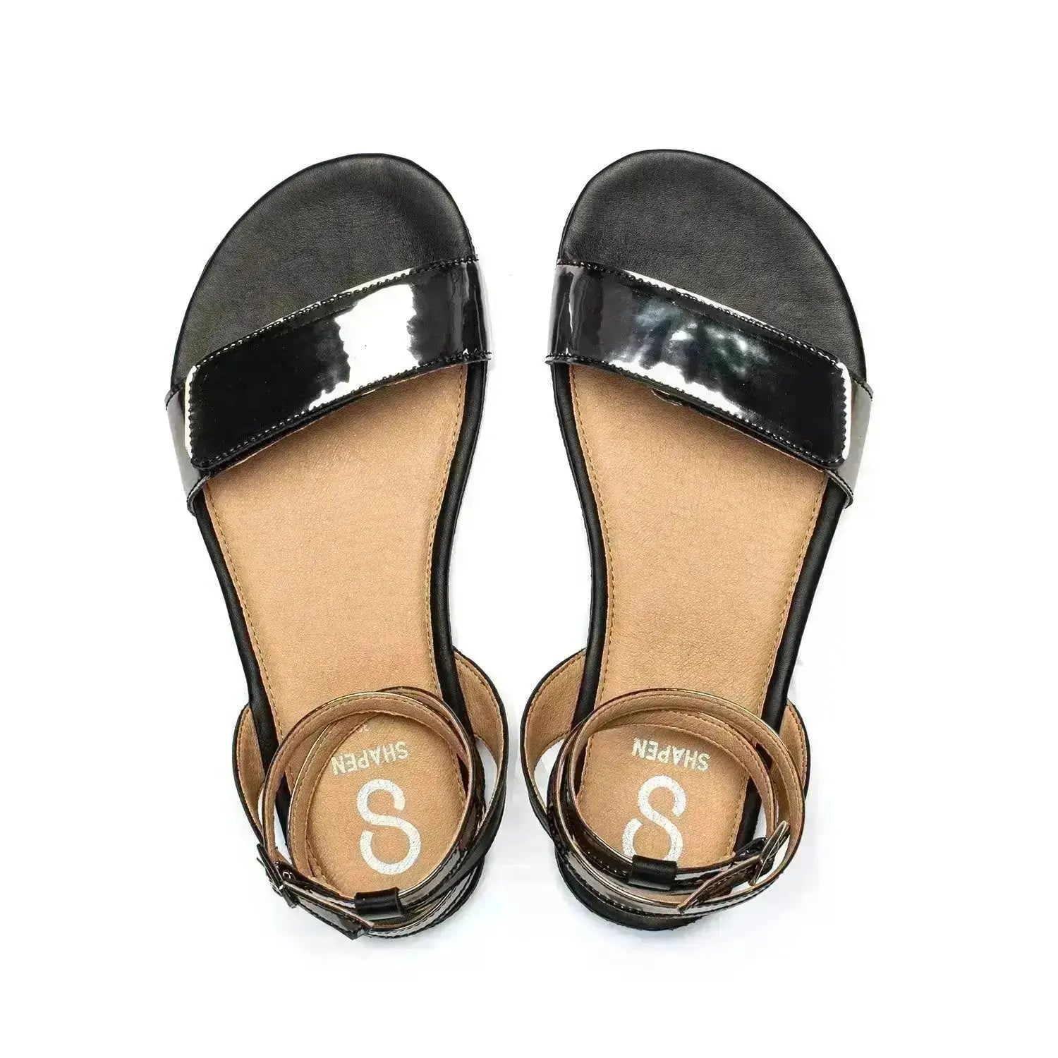 Shapen - Daisy 2.0 Black - Sandalias barefoot negras para mujer