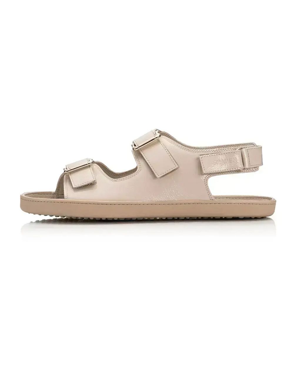 Shapen Dazzle Beige - Sandalias barefoot de hebillas para mujer