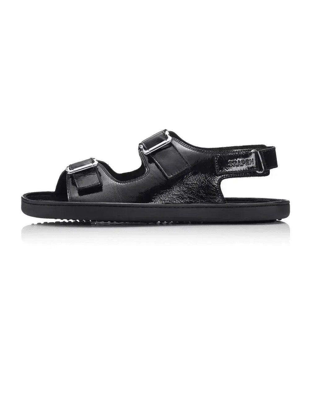 Shapen Dazzle Black - Sandalias barefoot de hebillas negras para mujer