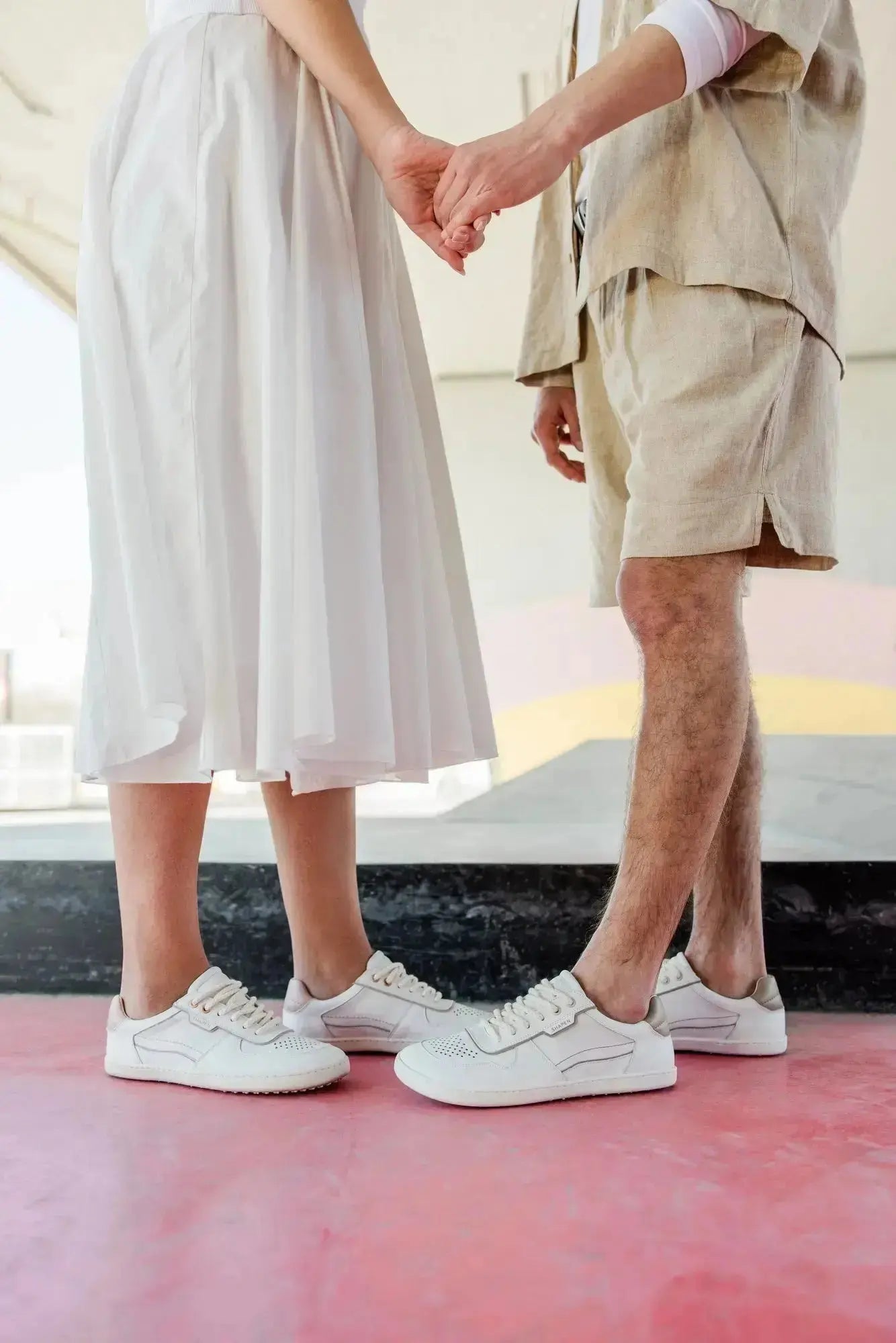 Shapen - Flowin White & Pink - Zapatillas barefoot