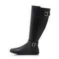 Shapen - Glam Knee Black Leather - Botas altas barefoot
