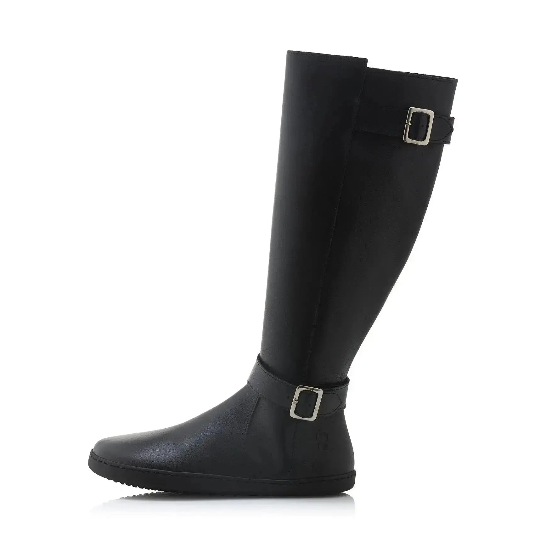 Shapen - Glam Knee Black Leather - Botas altas barefoot