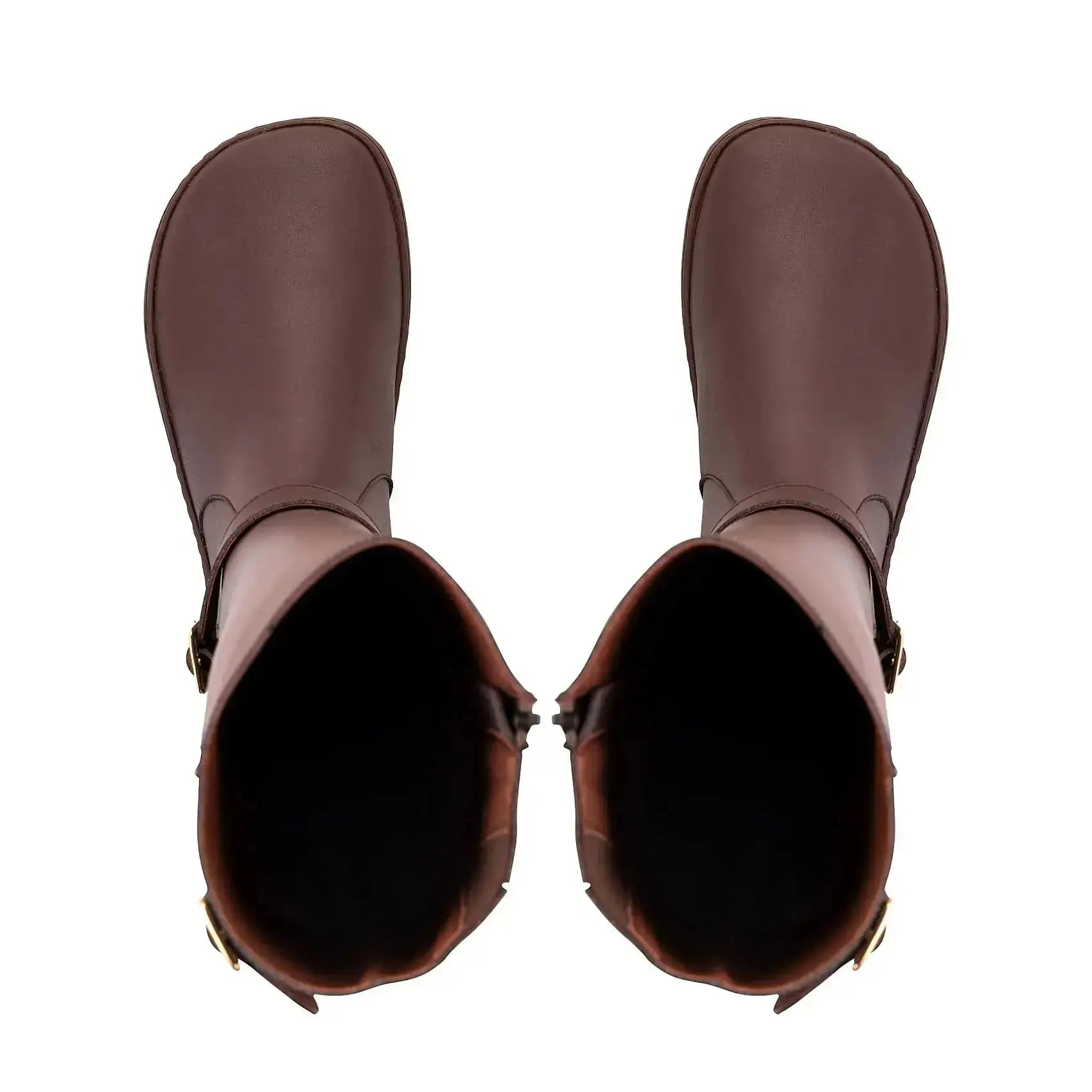 Shapen - Glam Knee Brown Leather Vegan - Botas altas barefoot