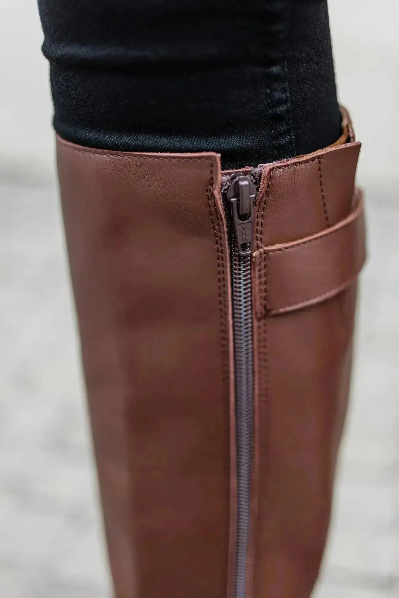 Shapen - Glam Knee Brown Leather Vegan - Botas altas barefoot