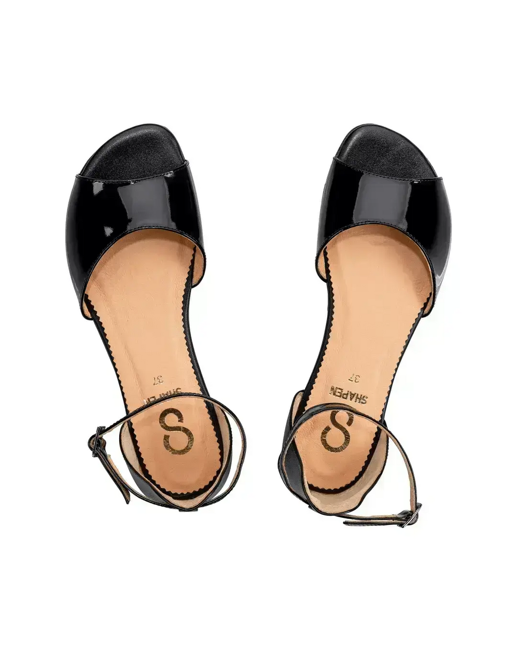 Shapen - Lily 3.0 Black - Sandalias barefoot negras para mujer