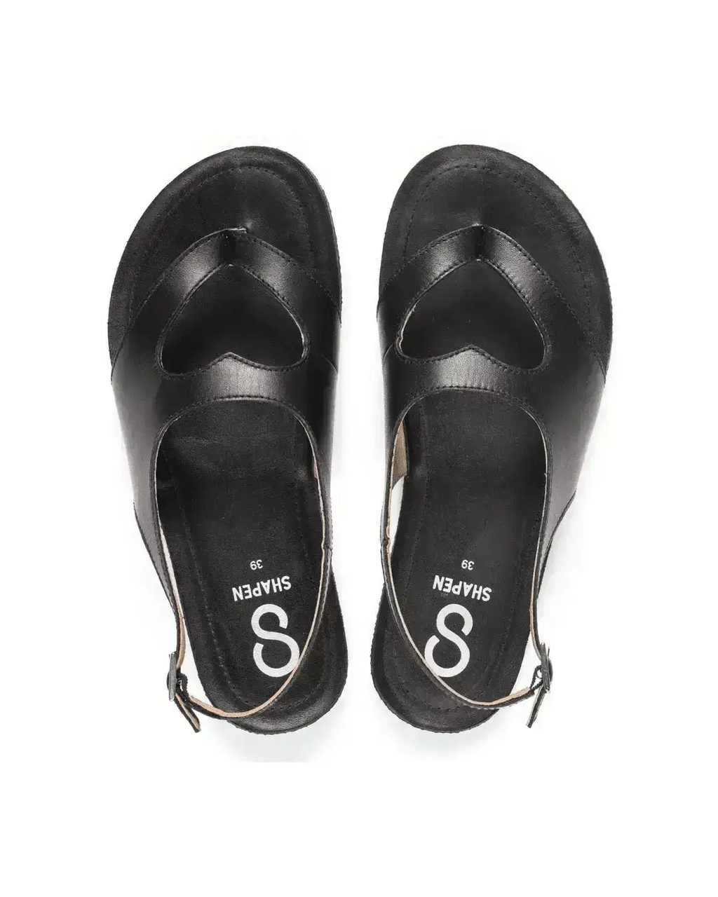 Shapen - Mai 2.0 Black - Sandalias barefoot negras para mujer