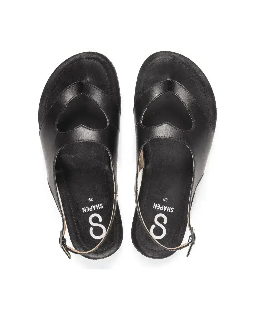 Shapen - Mai 2.0 Black - Sandalias barefoot negras para mujer
