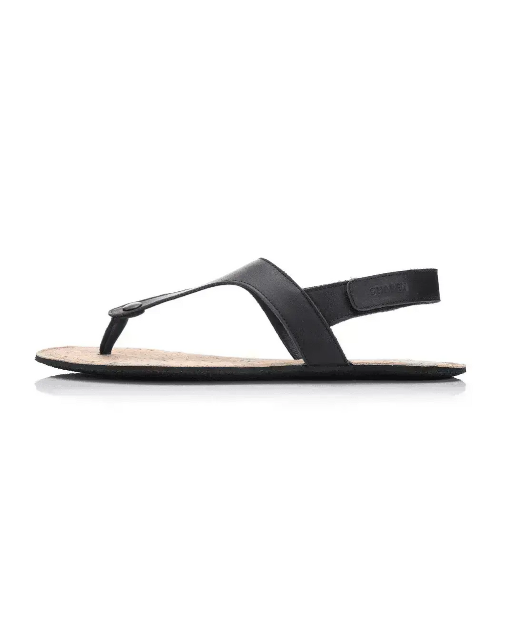 Shapen - Nomad Black & Cork - Sandalias barefoot negras