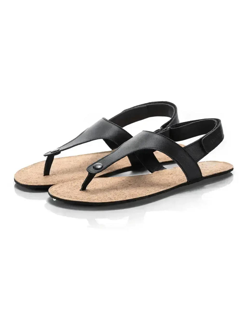 Shapen - Nomad Black & Cork - Sandalias barefoot negras