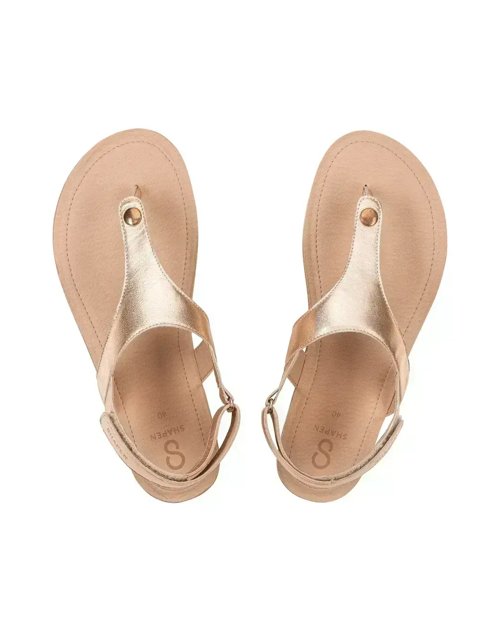 Shapen - Nomad Rose Gold - Sandalias barefoot oro rosa para mujer