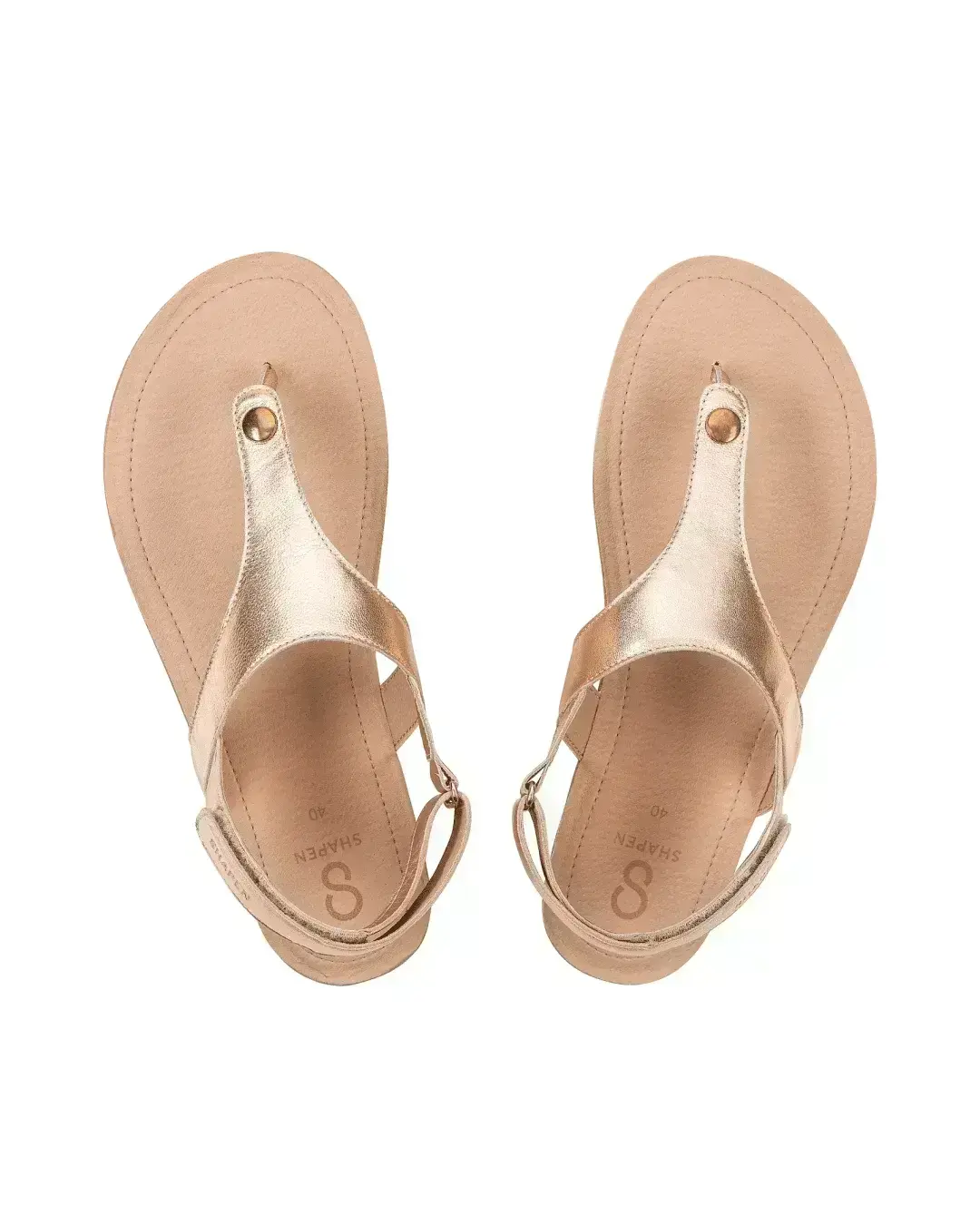 Shapen - Nomad Rose Gold - Sandalias barefoot oro rosa para mujer