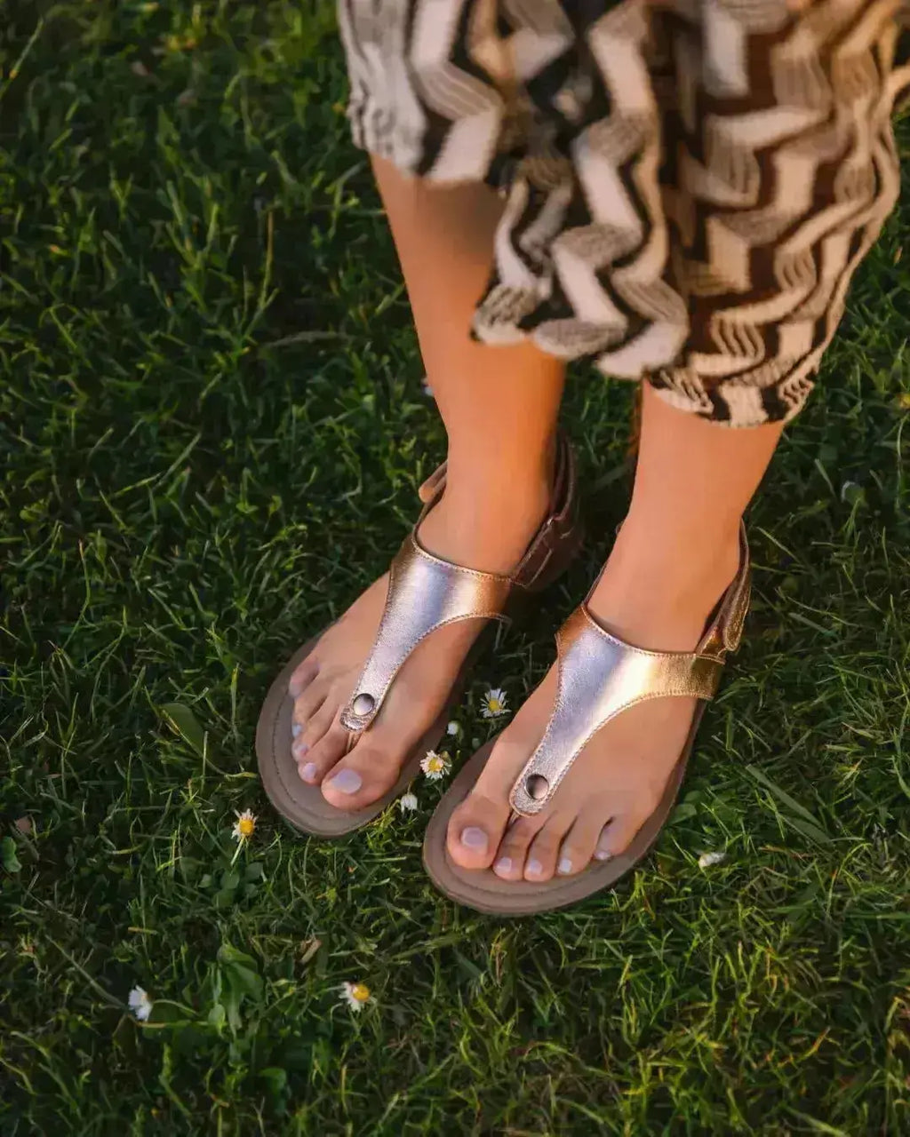 Shapen - Nomad Rose Gold - Sandalias barefoot oro rosa para mujer