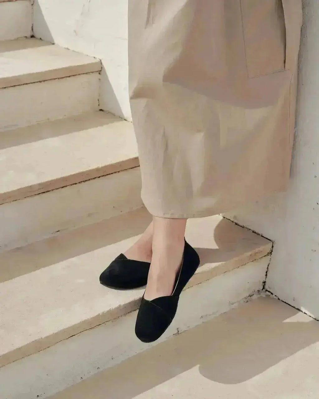 Shapen - Peony 2.0 Noir Daim - Ballerines barefoot