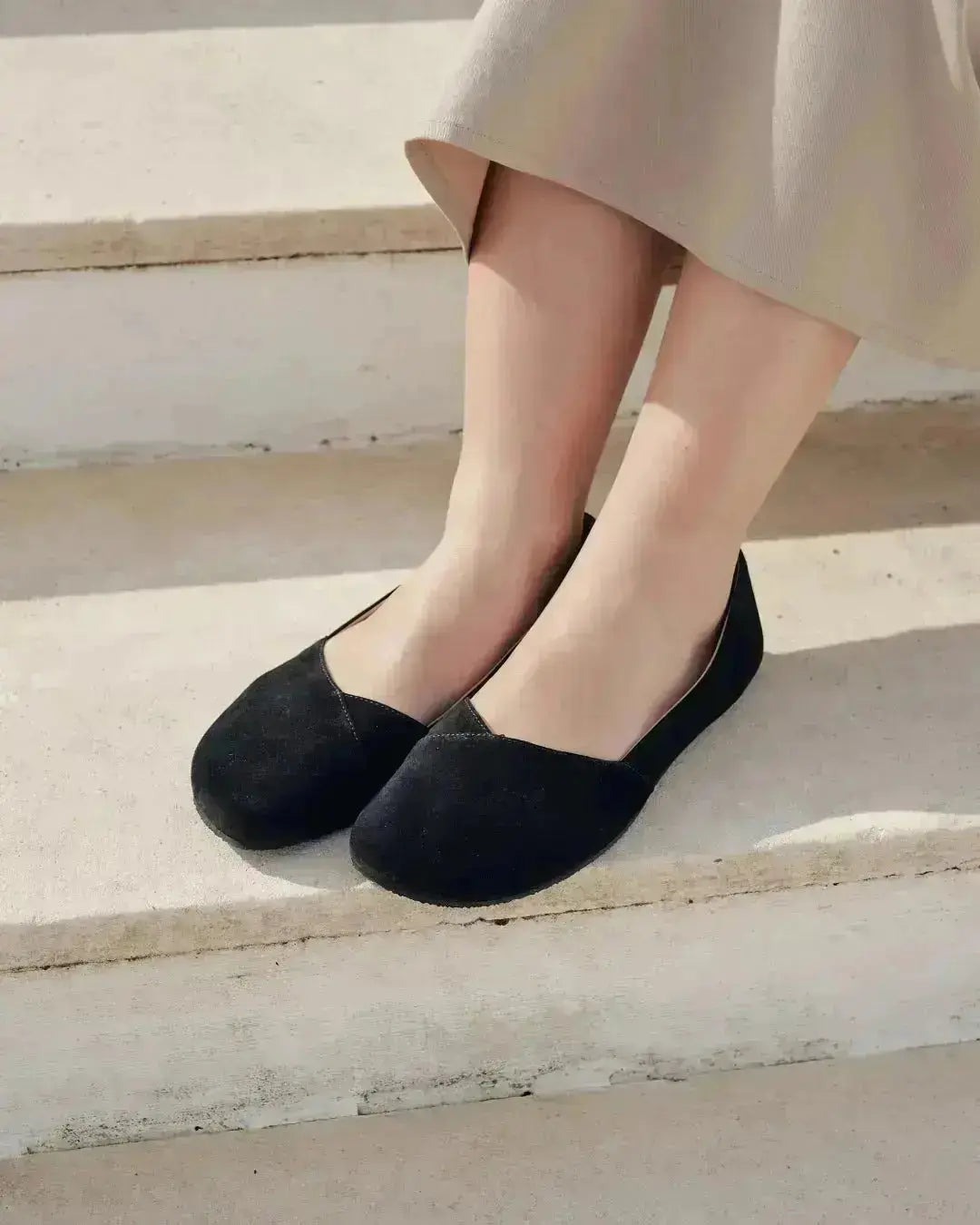 Shapen - Peony 2.0 Noir Daim - Ballerines barefoot
