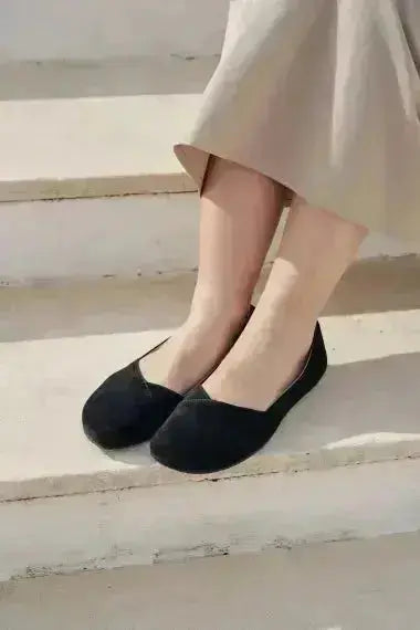 Shapen - Peony 2.0 Noir Daim - Ballerines barefoot