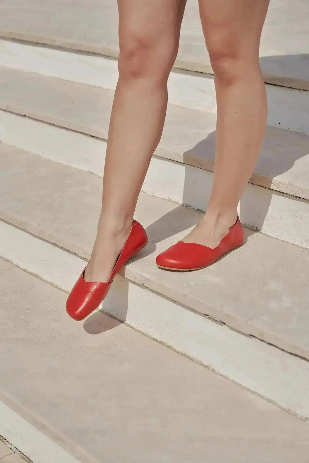 Shapen - Peony 2.0 Cherry Leather - Bailarinas barefoot