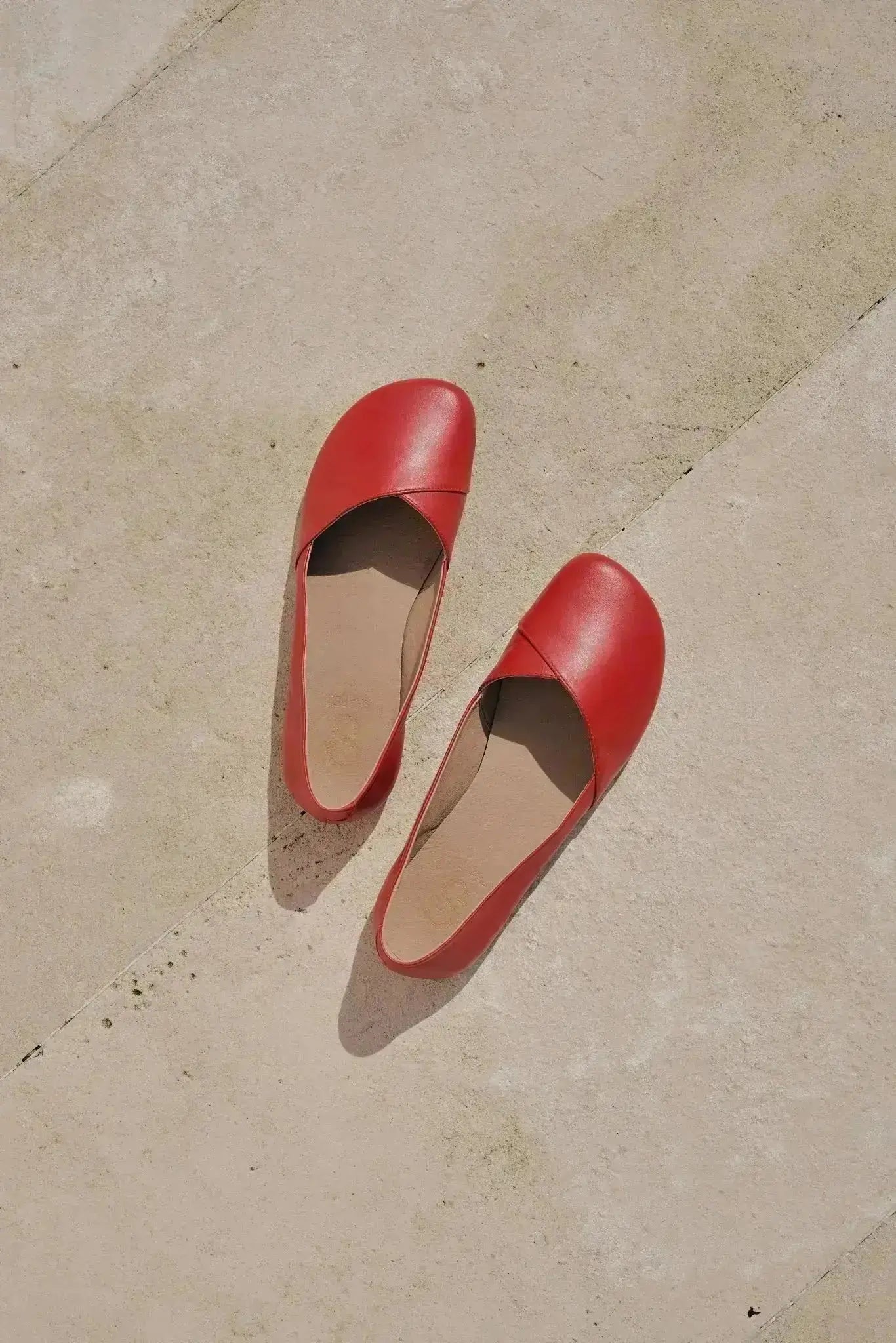 Shapen - Peony 2.0 Cherry Leather - Bailarinas barefoot