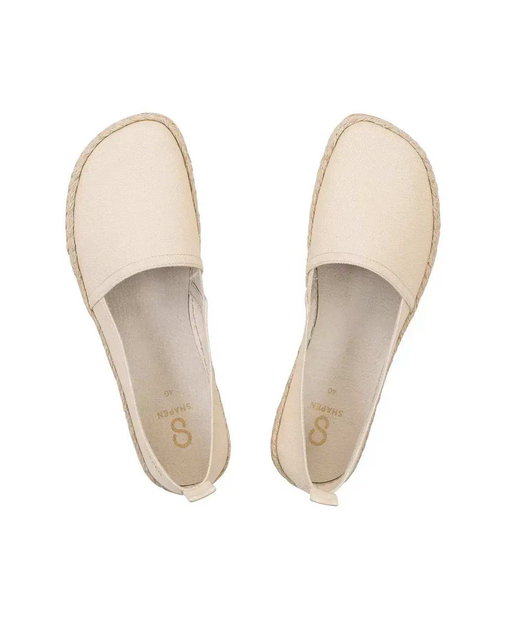 Shapen - Playa Beige - Alpargatas barefoot algodón