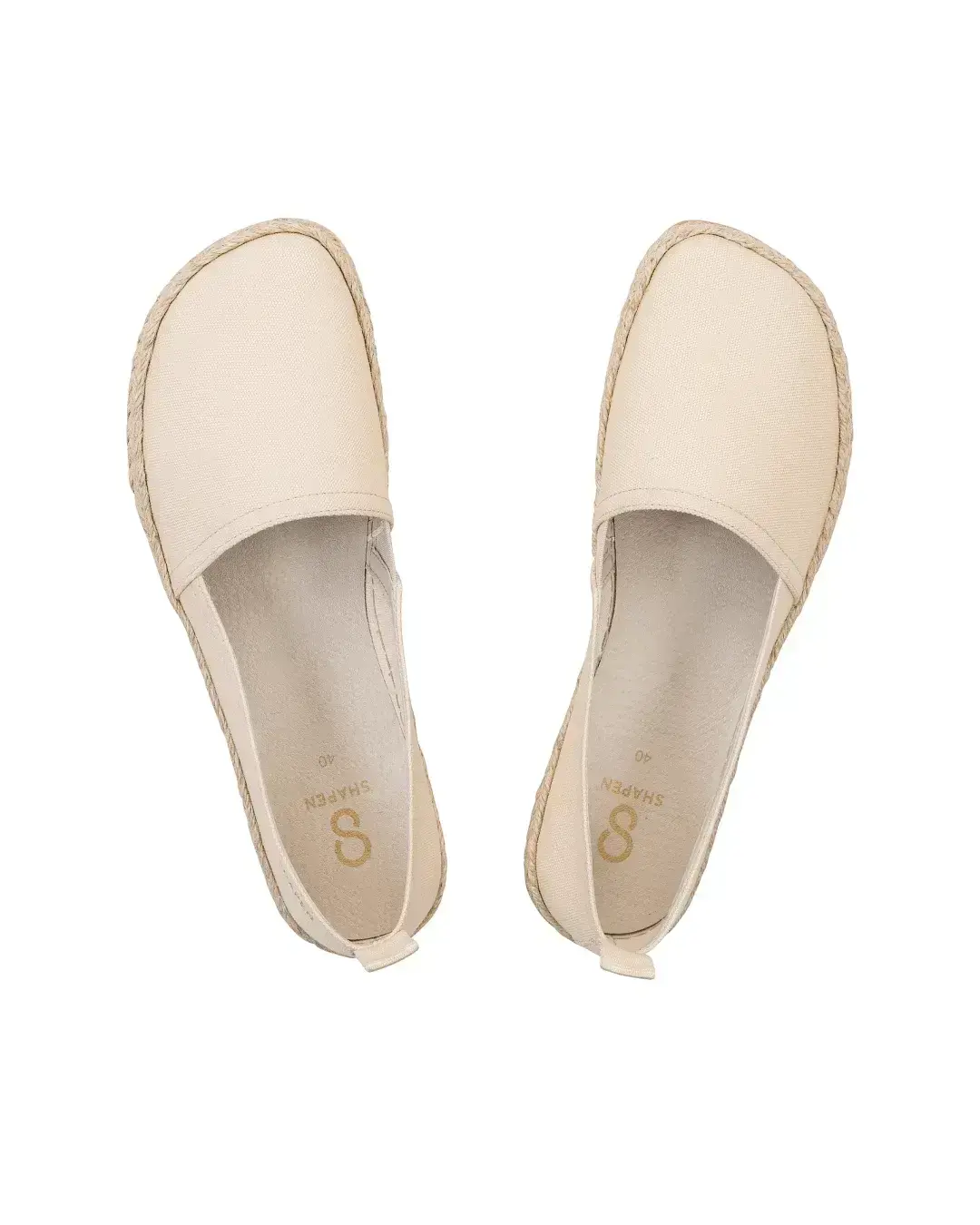 Shapen - Playa Beige - Alpargatas barefoot algodón