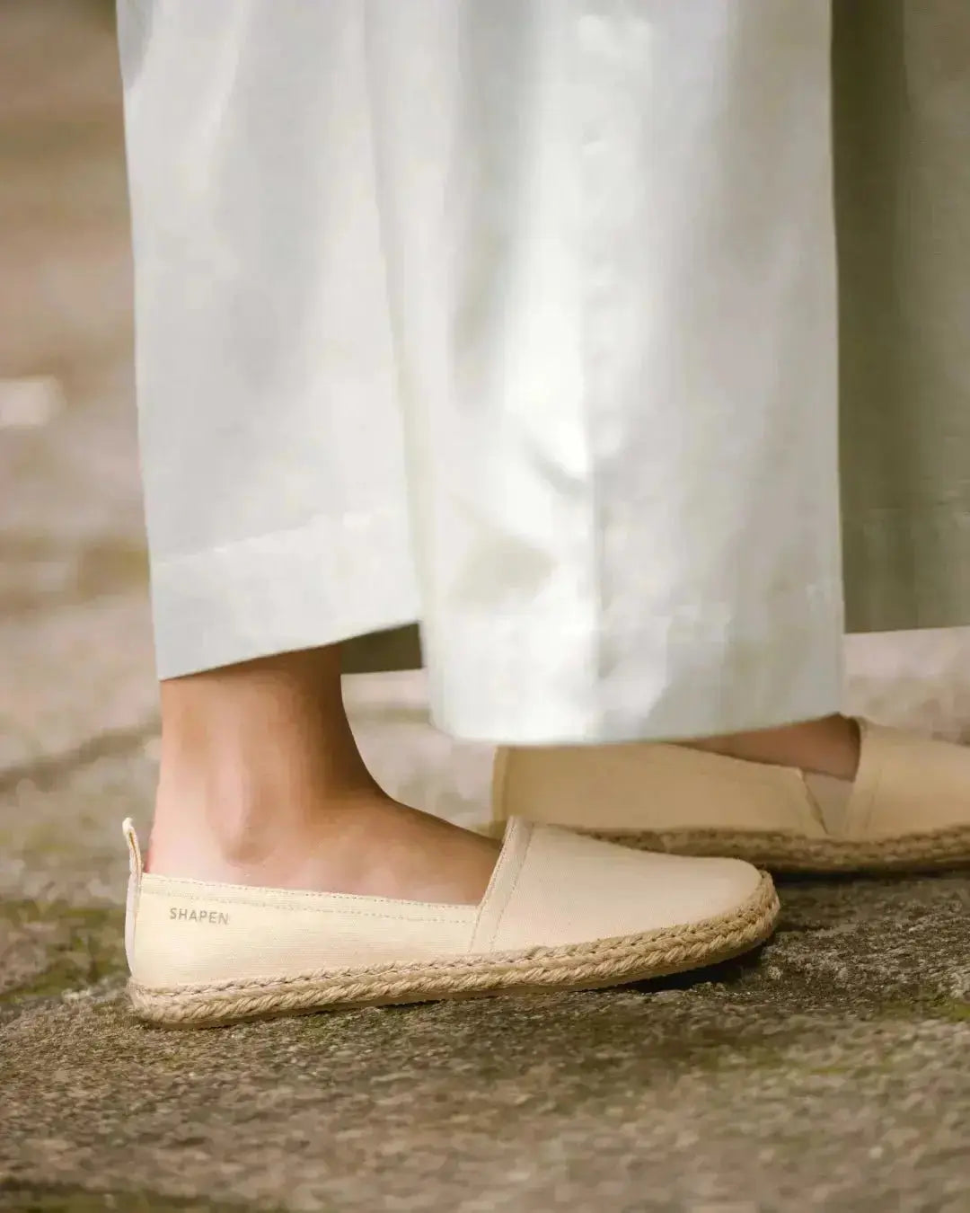 Shapen - Playa Beige - Alpargatas barefoot algodón