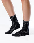 Shapen Stardust Black Lurex - chaussettes barefoot scintillantes